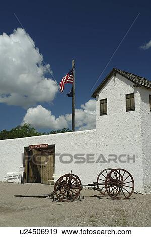 Stock Photo -  Pocatello, ID, Idaho, Upper Ross Park, Fort Hall Replica, 19th century, Gateway to the Pacific Northwest. Fotosearch
