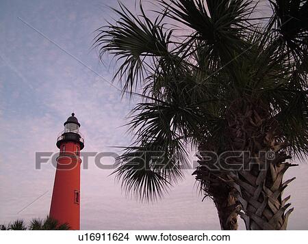 Ponce Inlet, Daytona Beach, FL, Florida, Atlantic Ocean, Ponce De Leon Inlet Light Station, lighthouse, museum, sunset View Large Photo Image Picture - Ponce Inlet, Daytona Beach, FL, Florida, Atlantic Ocean, Ponce De Leon Inlet Light Station, lighthouse, museum, sunset. Fotosearch