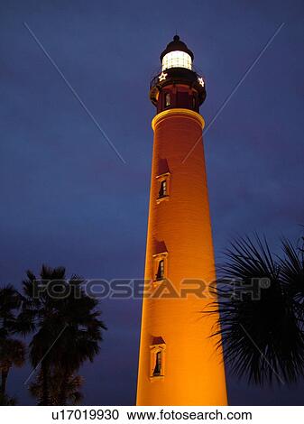 Ponce Inlet, Daytona Beach, FL, Florida, Atlantic Ocean, Ponce De Leon Inlet Light Station, lighthouse, evening View Large Photo Image Stock Image - Ponce Inlet, Daytona Beach, FL, Florida, Atlantic Ocean, Ponce De Leon Inlet Light Station, lighthouse, evening. Fotosearch