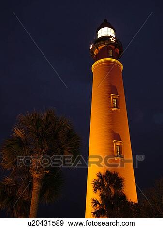 Ponce Inlet, Daytona Beach, FL, Florida, Atlantic Ocean, Ponce De Leon Inlet Light Station, lighthouse, evening View Large Photo Image Stock Photo - Ponce Inlet, Daytona Beach, FL, Florida, Atlantic Ocean, Ponce De Leon Inlet Light Station, lighthouse, evening. Fotosearch