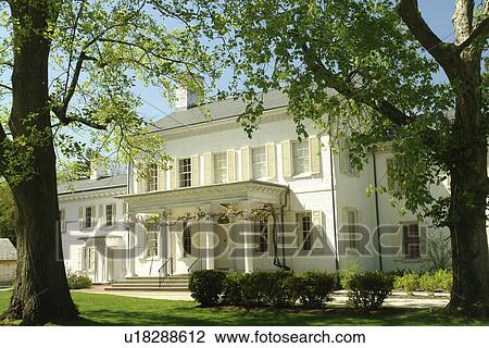 Stock Image -  Princeton, NJ, New Jersey, Morven Museum and Gardens. Fotosearch