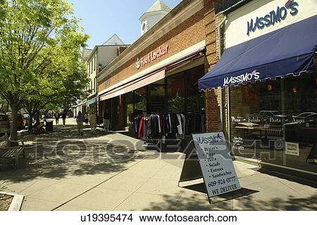 Picture -  Princeton, NJ, New Jersey, Nassau Street, Downtown Princeton. Fotosearch