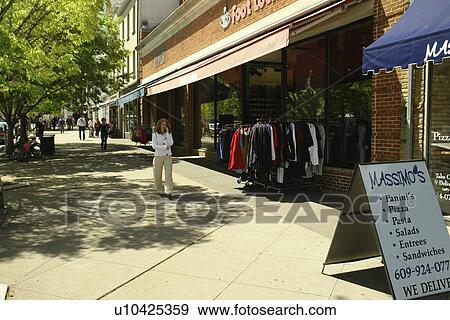 Stock Photo -  Princeton, NJ, New Jersey, Nassau Street, Downtown Princeton. Fotosearch