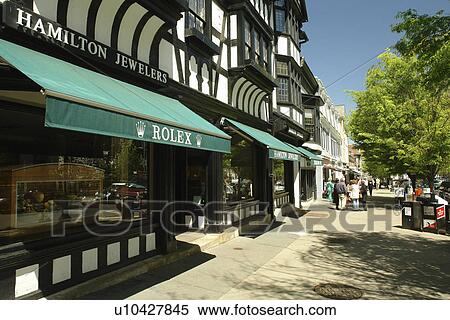 Stock Photography -  Princeton, NJ, New Jersey, Nassau Street, Downtown Princeton. Fotosearch
