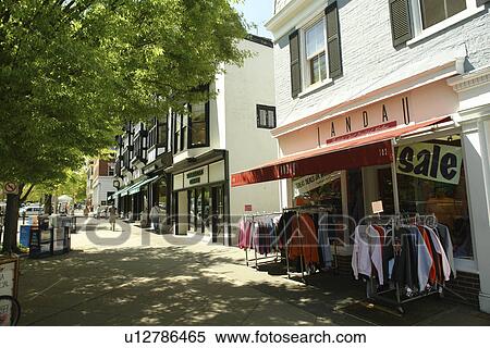 Stock Photography -  Princeton, NJ, New Jersey, Nassau Street, Downtown Princeton. Fotosearch