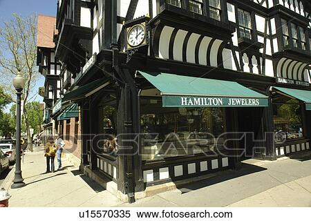 Stock Photography -  Princeton, NJ, New Jersey, Nassau Street, Downtown Princeton. Fotosearch