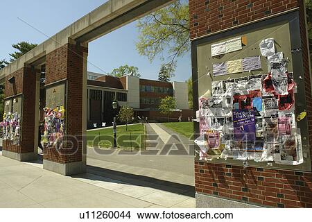 Picture -  Princeton, NJ, New Jersey, Princeton University, bulletin boards, message board, campus. Fotosearch