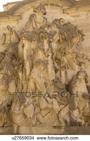 Princeton, NJ, New Jersey, Princeton Battle Monument, 50-foot block of Indiana Marble, relief sculpture View Large Photo Image Picture - Princeton, NJ, New Jersey, Princeton Battle Monument, 50-foot block of Indiana Marble, relief sculpture. Fotosearch