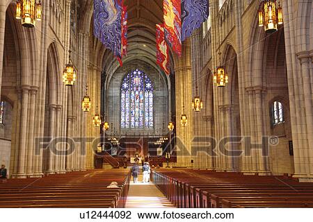Stock Image -  Princeton, NJ, New Jersey, Princeton University, University Chapel, interior. Fotosearch