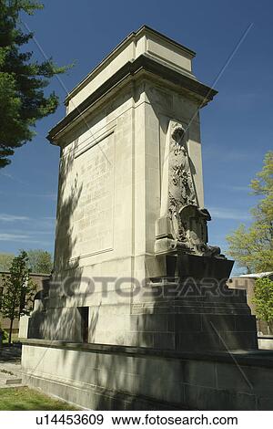 Stock Photo -  Princeton, NJ, New Jersey, Princeton Battle Monument, 50-foot block of Indiana Marble. Fotosearch