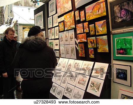 Quebec City, Quebec, Canada, Artwork displayed on Rue Du Tresor in Old Quebec City in Quebec, street artists, paintings View Large Photo Image Stock Image - Quebec City, Quebec, Canada, Artwork displayed on Rue Du Tresor in Old Quebec City in Quebec, street artists, paintings. Fotosearch