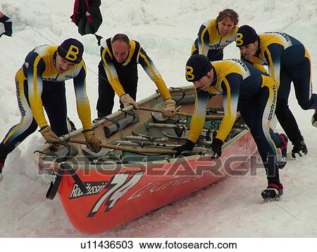 Quebec City, Quebec, Canada, Winter Carnival 2006, Place Desjardins, Canoe Race, snow View Large Photo Image Stock Image - Quebec City, Quebec, Canada, Winter Carnival 2006, Place Desjardins, Canoe Race, snow. Fotosearch
