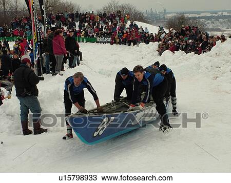Quebec City, Quebec, Canada, Winter Carnival 2006, Place Desjardins, Canoe Race, snow View Large Photo Image Stock Image - Quebec City, Quebec, Canada, Winter Carnival 2006, Place Desjardins, Canoe Race, snow. Fotosearch