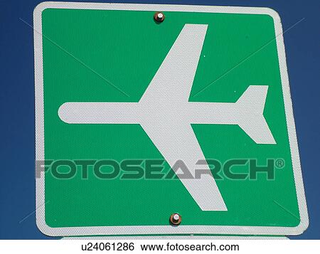 road sign, Airport Ahead sign, To Airport, View Large Photo Image Stock Photograph - road sign, Airport Ahead sign, To Airport, . Fotosearch