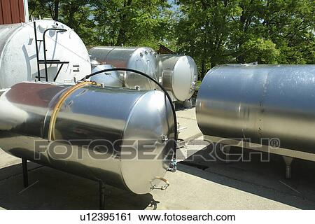 Stock Image -  Romulus, NY, New York, Finger Lakes, winery, wine containers. Fotosearch