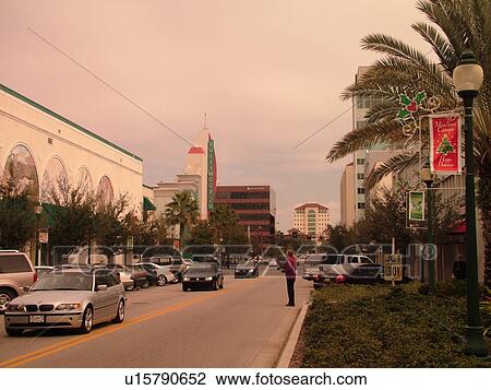 Stock Image -  Sarasota, FL, Florida, downtown. Fotosearch