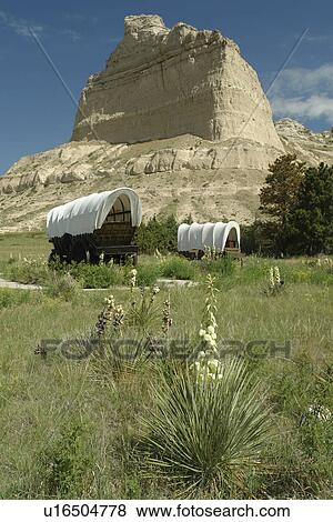 Scotts Bluff National Monument, NE, Nebraska, covered wagons View Large Photo Image Stock Photo - Scotts Bluff National Monument, NE, Nebraska, covered wagons. Fotosearch
