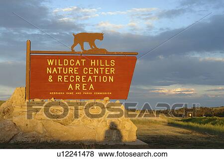 Scottsbluff, NE, Nebraska, Wildcat Hills Nature Center & Recreation Area, entrance sign View Large Photo Image Stock Photo - Scottsbluff, NE, Nebraska, Wildcat Hills Nature Center & Recreation Area, entrance sign. Fotosearch
