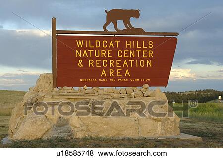 Scottsbluff, NE, Nebraska, Wildcat Hills Nature Center & Recreation Area, entrance sign View Large Photo Image Stock Photo - Scottsbluff, NE, Nebraska, Wildcat Hills Nature Center & Recreation Area, entrance sign. Fotosearch