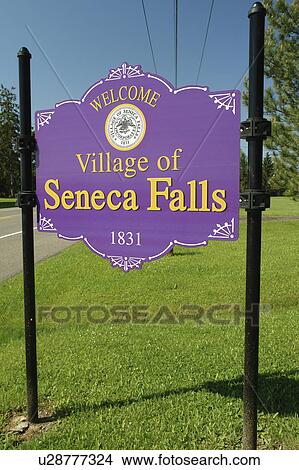 Seneca Falls, NY, New York, Finger Lakes, Welcome sign View Large Photo Image Picture - Seneca Falls, NY, New York, Finger Lakes, Welcome sign. Fotosearch