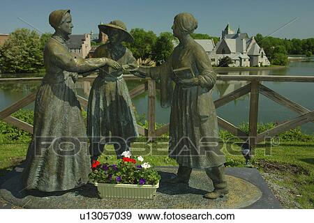 Seneca Falls, NY, New York, Finger Lakes, When Susan B. Anthony met Elizabeth Cady Stanton introduction by Molly Bloomer bronze sculpture, Van Cleef Lake, Trinity Episcopal Church View Large Photo Image Stock Photo - Seneca Falls, NY, New York, Finger Lakes, When Susan B. Anthony met Elizabeth Cady Stanton introduction by Molly Bloomer bronze sculpture, Van Cleef Lake, Trinity Episcopal Church. Fotosearch