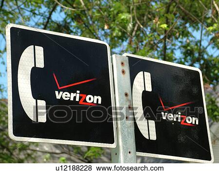Stock Photo -  signs, telephones, Verizon, . Fotosearch