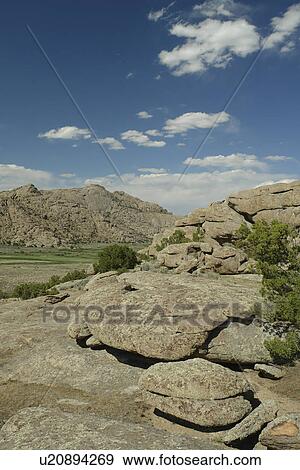 Stock Photo -  Split Rock, WY, Wyoming, Route 287, Oregon Trail, Pony Express. Fotosearch