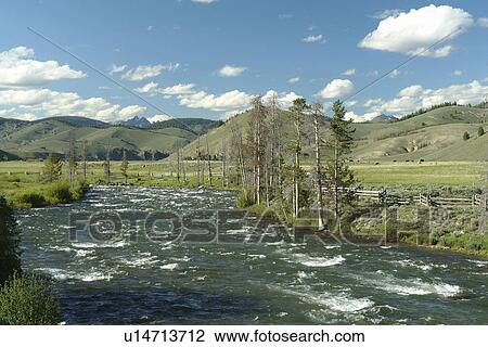 Stock Image -  Stanley, ID, Idaho, Salmon River, Sawtooth National Recreation Area, Sawtooth National Forest, Sawtooth Valley. Fotosearch