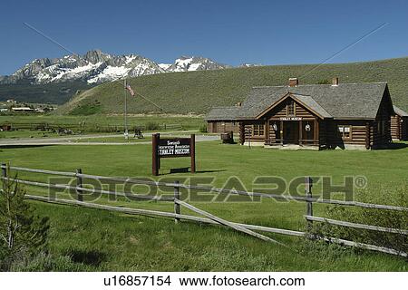 Picture -  Stanley, ID, Idaho, Sawtooth National Recreation Area, Sawtooth National Forest, Sawtooth Valley, Stanley Museum, Sawtooth Interpretive Association. Fotosearch
