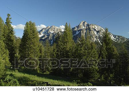 Stock Photo -  Stanley, ID, Idaho, Sawtooth National Recreation Area, Sawtooth National Forest, Sawtooth Valley, Sawtooth Mountain Range. Fotosearch