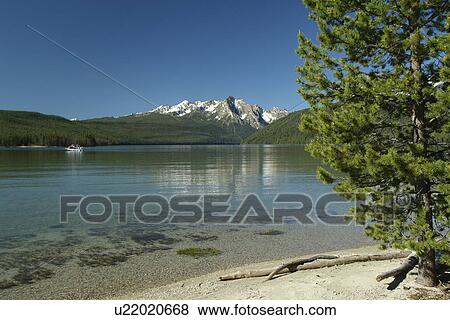 Stock Photo -  Stanley, ID, Idaho, Sawtooth National Recreation Area, Sawtooth National Forest, Sawtooth Valley, Sawtooth Mountain Range, Redfish Lake. Fotosearch