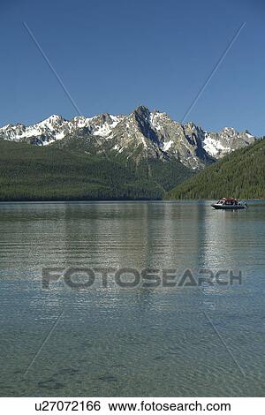 Stock Photograph -  Stanley, ID, Idaho, Sawtooth National Recreation Area, Sawtooth National Forest, Sawtooth Valley, Sawtooth Mountain Range, Redfish Lake. Fotosearch