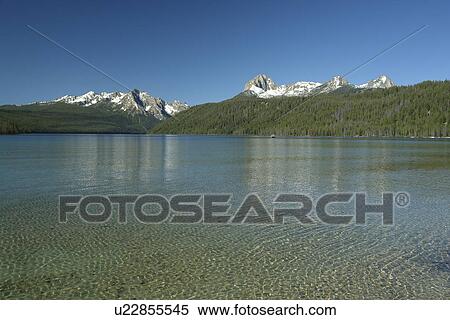 Stock Photography -  Stanley, ID, Idaho, Sawtooth National Recreation Area, Sawtooth National Forest, Sawtooth Valley, Sawtooth Mountain Range, Redfish Lake. Fotosearch