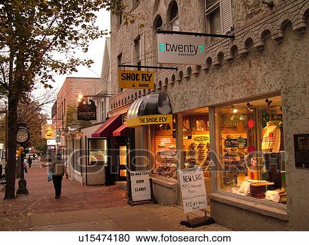 Stock Image -  State College, PA, Pennsylvania, Penn State University, downtown. Fotosearch