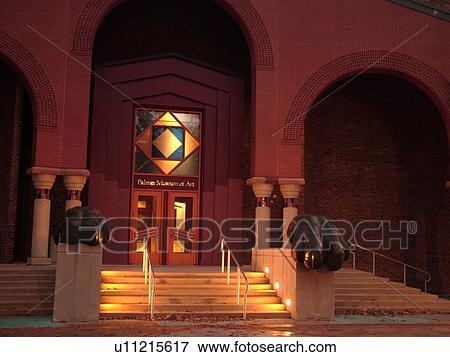 Stock Photo -  State College, PA, Pennsylvania, Penn State University, Palmer Museum of Art, evening. Fotosearch