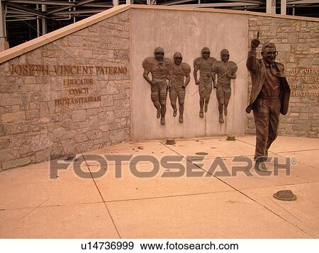 State College, PA, Pennsylvania, Penn State University, Joseph Vincent Paterno monument, football View Large Photo Image Stock Photo - State College, PA, Pennsylvania, Penn State University, Joseph Vincent Paterno monument, football. Fotosearch