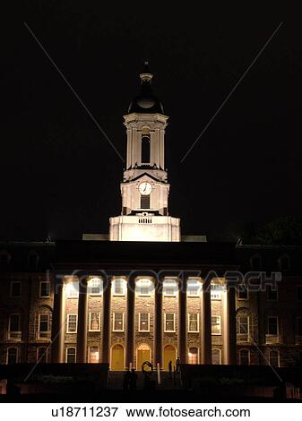 State College, PA, Pennsylvania, Penn State University, Old Main, evening View Large Photo Image Stock Photo - State College, PA, Pennsylvania, Penn State University, Old Main, evening. Fotosearch