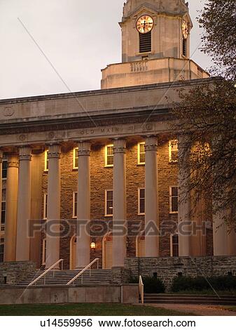 Stock Photograph -  State College, PA, Pennsylvania, Penn State University, Old Main. Fotosearch