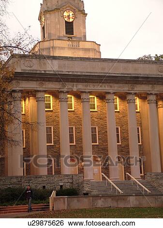 Stock Photograph -  State College, PA, Pennsylvania, Penn State University, Old Main. Fotosearch