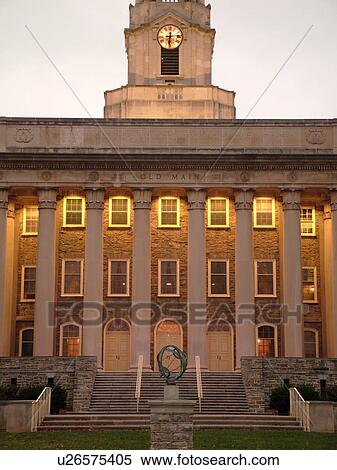 Stock Photography -  State College, PA, Pennsylvania, Penn State University, Old Main. Fotosearch