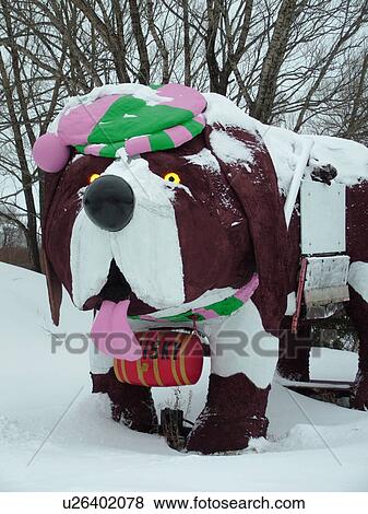 Ste-Anne-de-Beaupre, Quebec City, Quebec, Canada, Bee Museum, large Saint Bernard dog statue with whiskey barrel View Large Photo Image Stock Photo - Ste-Anne-de-Beaupre, Quebec City, Quebec, Canada, Bee Museum, large Saint Bernard dog statue with whiskey barrel. Fotosearch