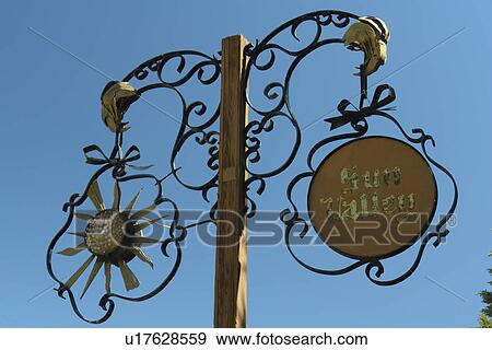 Stock Photo -  Sun Valley, ID, Idaho, Sun Valley sign. Fotosearch