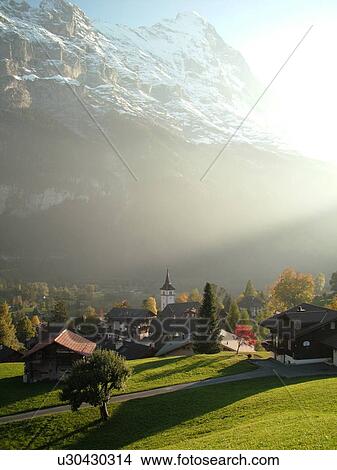 Switzerland, Europe, Bern, Berne, Grindelwald, Eiger, Bernese Alps, Berner Oberland, village, mountains, autumn View Large Photo Image Picture - Switzerland, Europe, Bern, Berne, Grindelwald, Eiger, Bernese Alps, Berner Oberland, village, mountains, autumn. Fotosearch