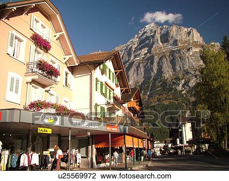 Switzerland, Europe, Bern, Berne, Grindelwald, Bernese Alps, Berner Oberland, village, shops View Large Photo Image Stock Image - Switzerland, Europe, Bern, Berne, Grindelwald, Bernese Alps, Berner Oberland, village, shops. Fotosearch