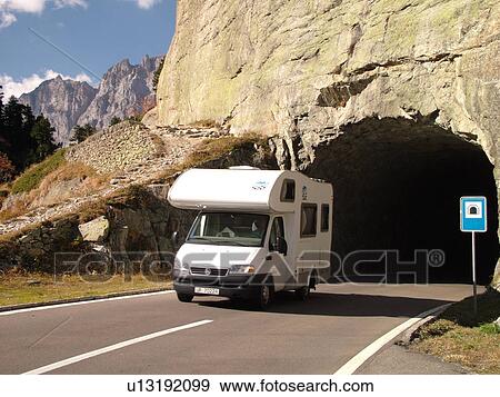Switzerland, Europe, Bern, Berne, Sustenpass, Susten Pass, Berner Oberland, mountain road, tunnel, camper View Large Photo Image Stock Photo - Switzerland, Europe, Bern, Berne, Sustenpass, Susten Pass, Berner Oberland, mountain road, tunnel, camper. Fotosearch