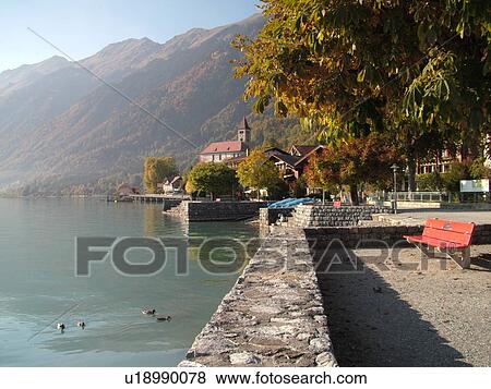 Stock Photo -  Switzerland, Europe, Bern, Berne, Brienz, Berner Oberland, Brienzer See, Lake of Brienz. Fotosearch