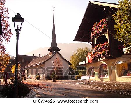 Switzerland, Europe, Bern, Berne, Gstaad, Bernese Alps, Berner Oberland, village View Large Photo Image Stock Photography - Switzerland, Europe, Bern, Berne, Gstaad, Bernese Alps, Berner Oberland, village. Fotosearch