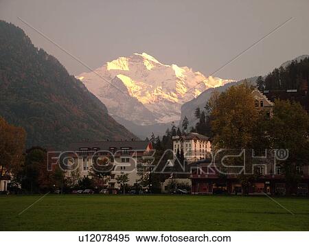 Stock Photography -  Switzerland, Europe, Bern, Berne, Interlaken, Bernese Alps, Berner Oberland, Jungfrau. Fotosearch