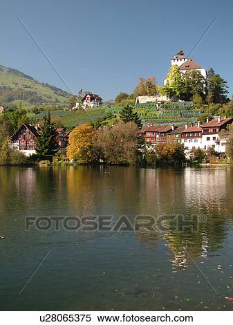 Switzerland, Europe, Buch, St. Gallen, castle, public park View Large Photo Image Stock Photography - Switzerland, Europe, Buch, St. Gallen, castle, public park. Fotosearch