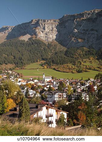 Picture -  Switzerland, Europe, Flims, Graubunden, Grisons. Fotosearch